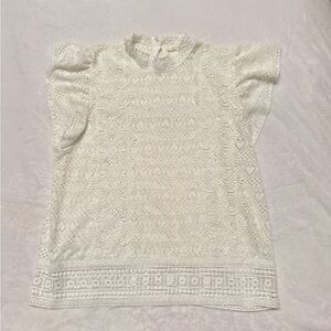 Elegant Ellison size M White Lace Women's Top